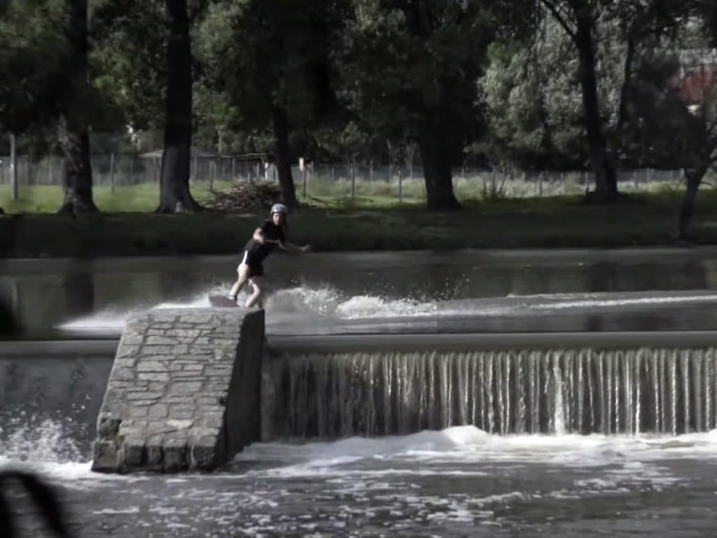 Launching off an urban fountain