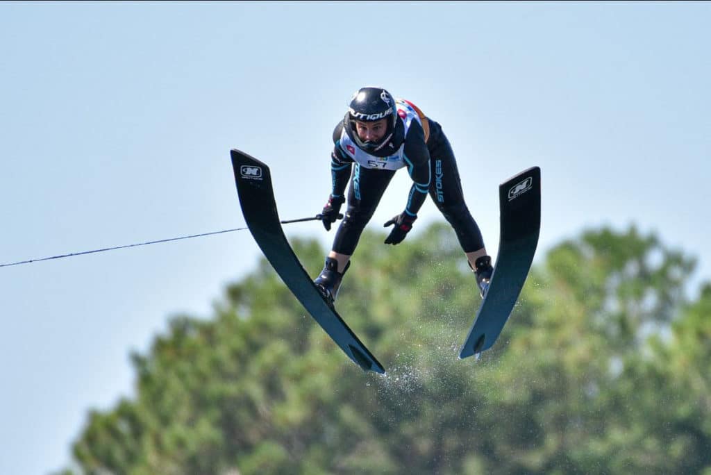 Jacinta Carroll breaking a record while winning the Women's Jump division