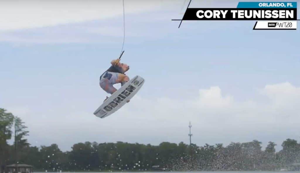 Cory Teunissen catching big air at stop 3